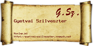 Gyetvai Szilveszter névjegykártya